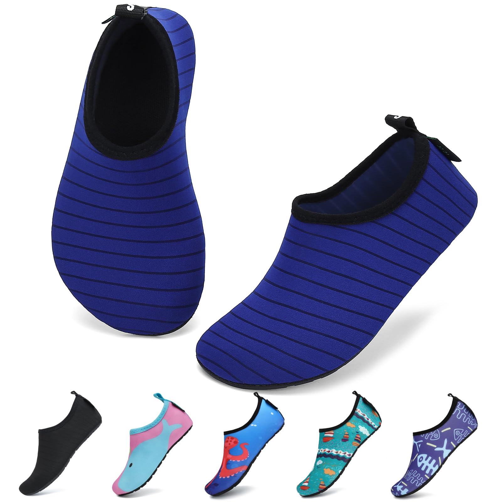 SAGUARO Enfant Chaussures Aquatiques Fille Garçon Chaussons de Plongée Chaussettes d'eau pour Sports Nautiques Piscine et Plage Natation Surf Voile Mer Rivière