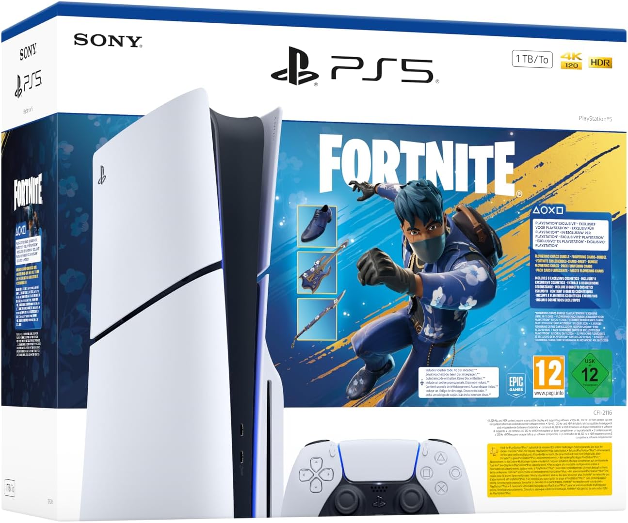 Sony PlayStation 5 Slim (PS5 Slim) Fortnite Flowering Chaos