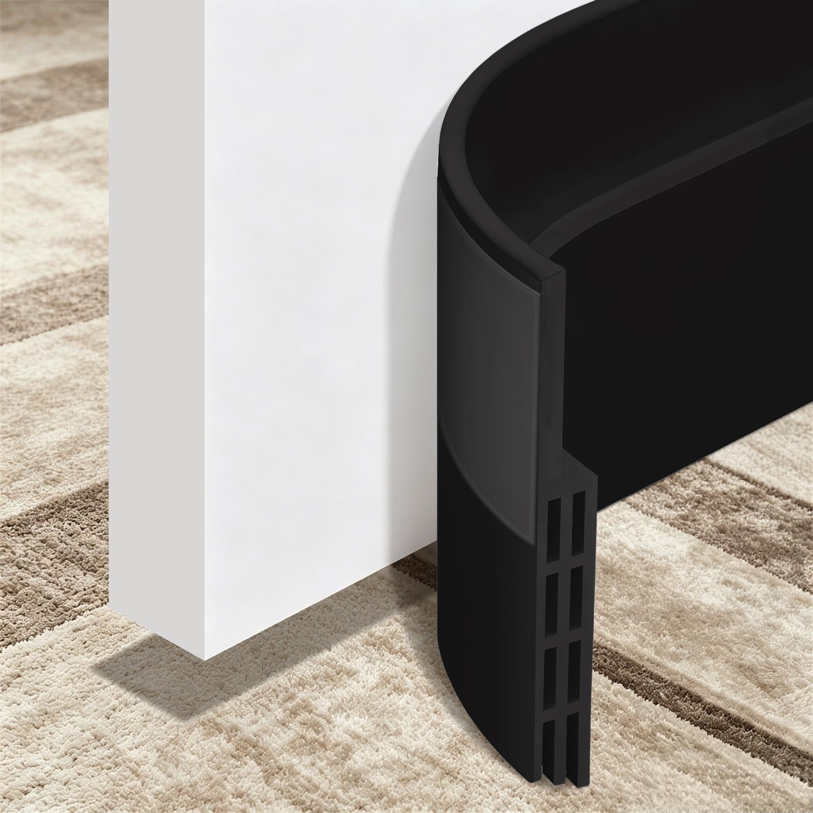 TriXcelent Bas de Porte Isolant, Joint Silicone Adhésif Isolation Phonique | Boudin de porte isolant, bloque courants d'air froid, installation simple rapide pour plus de confort domestique