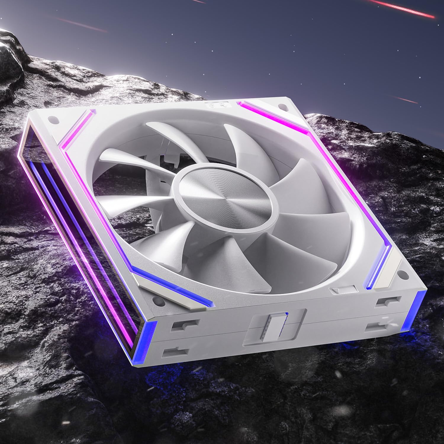 AsiaHorse DAWN RGB - Ventilateur pour PC (120 mm, avec chaîne de marguerite, miroir infini) [HDB] 71 CFM/1850 RPM/2.6MMH2O 4 broches PWN et 5 V 3 broches ARGB pour Asus Aura ASRock GIGABYTE MSI