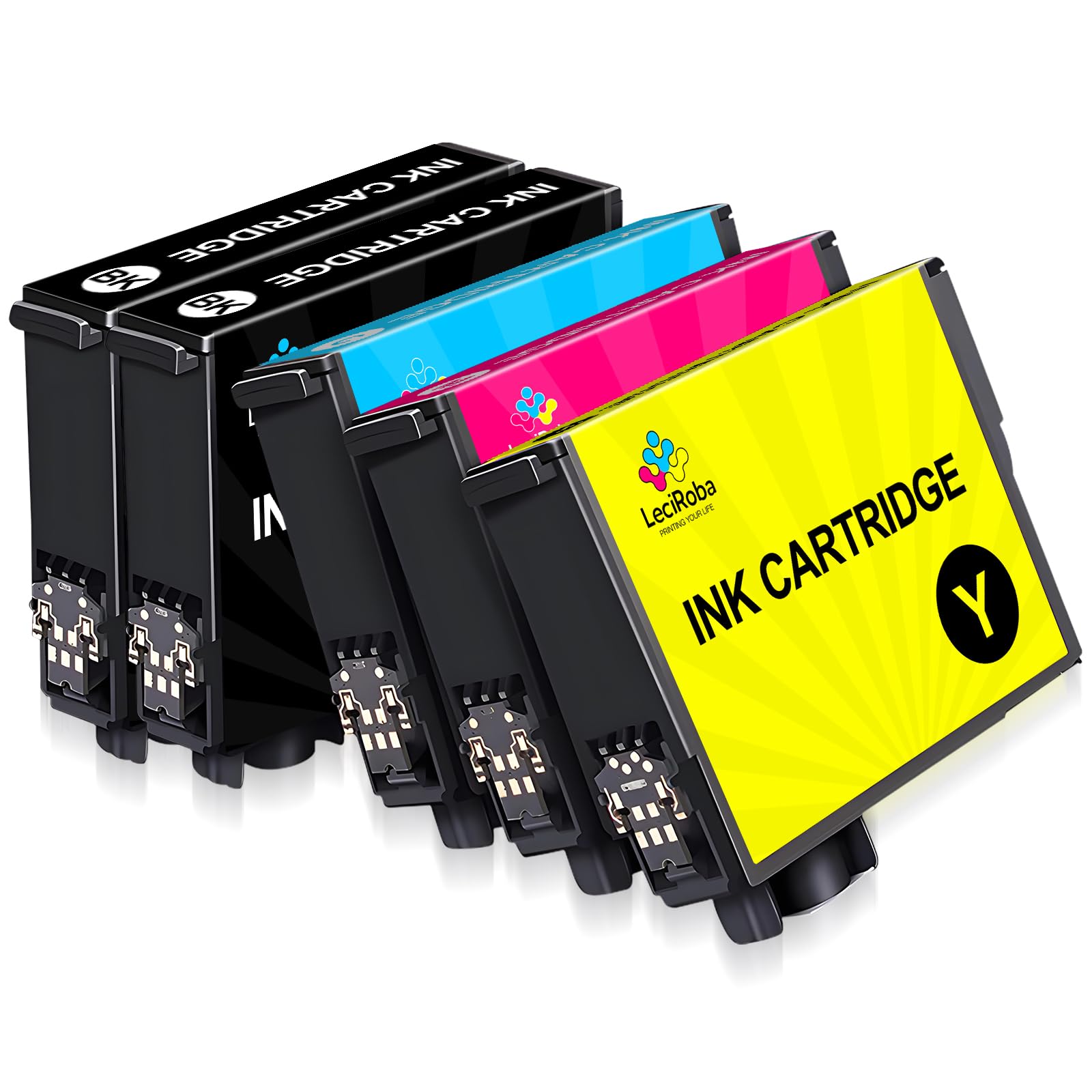 LeciRoba Cartouche pour epson 603xl pour epson XP 2100 XP 2150 XP 3100 XP 3150 XP 4100 XP 4150 Workforce WF 2810 WF2820 WF 2840 WF 2870 imprimante (5 Paquets)