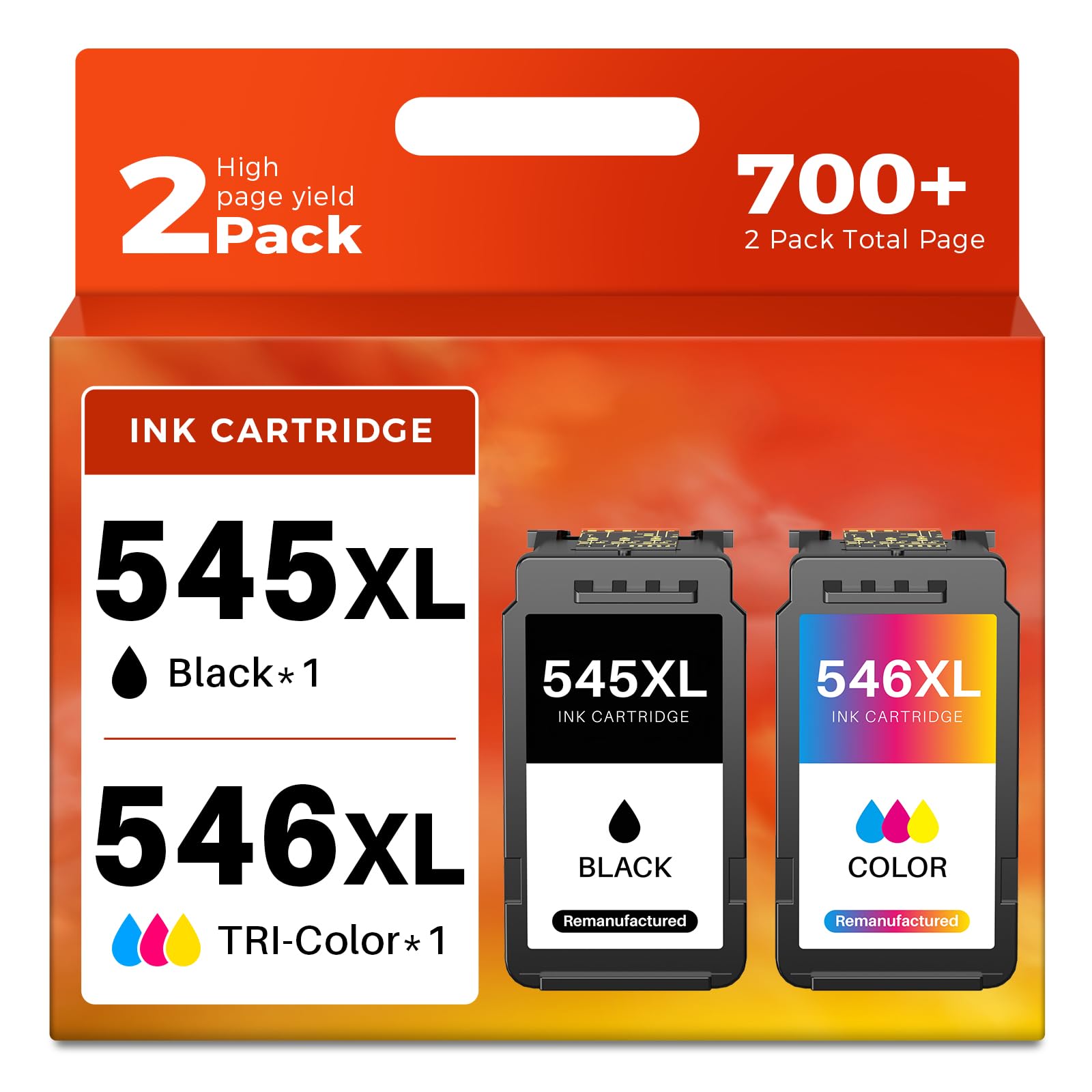 Skydo PG-545XL CL-546XL Cartouche d'encre Remplacement pour Cartouche Encre 545 546 XL pour MX495 TS3150 TS3350 TS3151 TS3351 MG2550S MG2555S MG3050 MG2950 MG3051 MG2450 MG2500 TR4550 TR4551