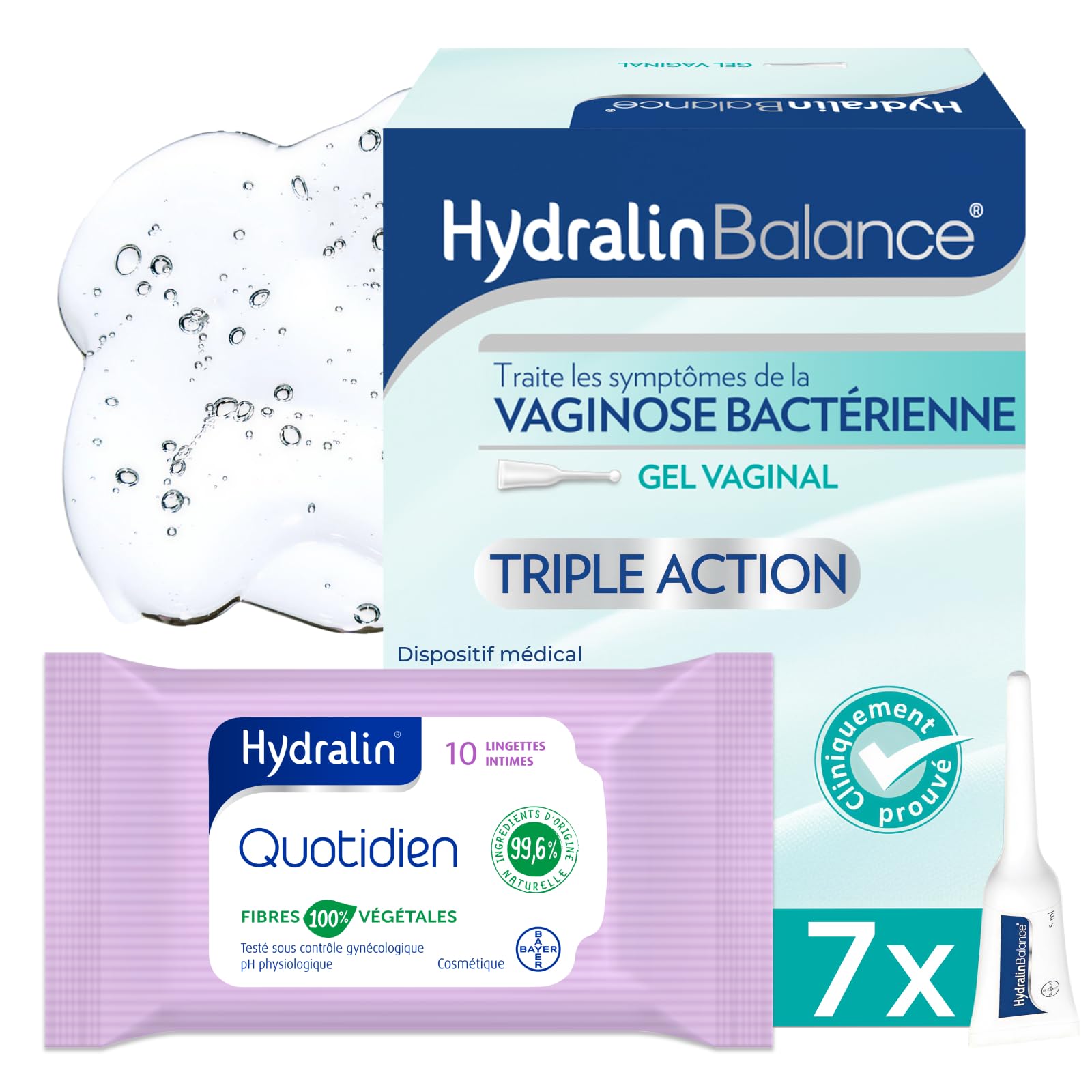 HydralinBalance® Gel Intime Vaginose Bactérienne x7 Applicateurs