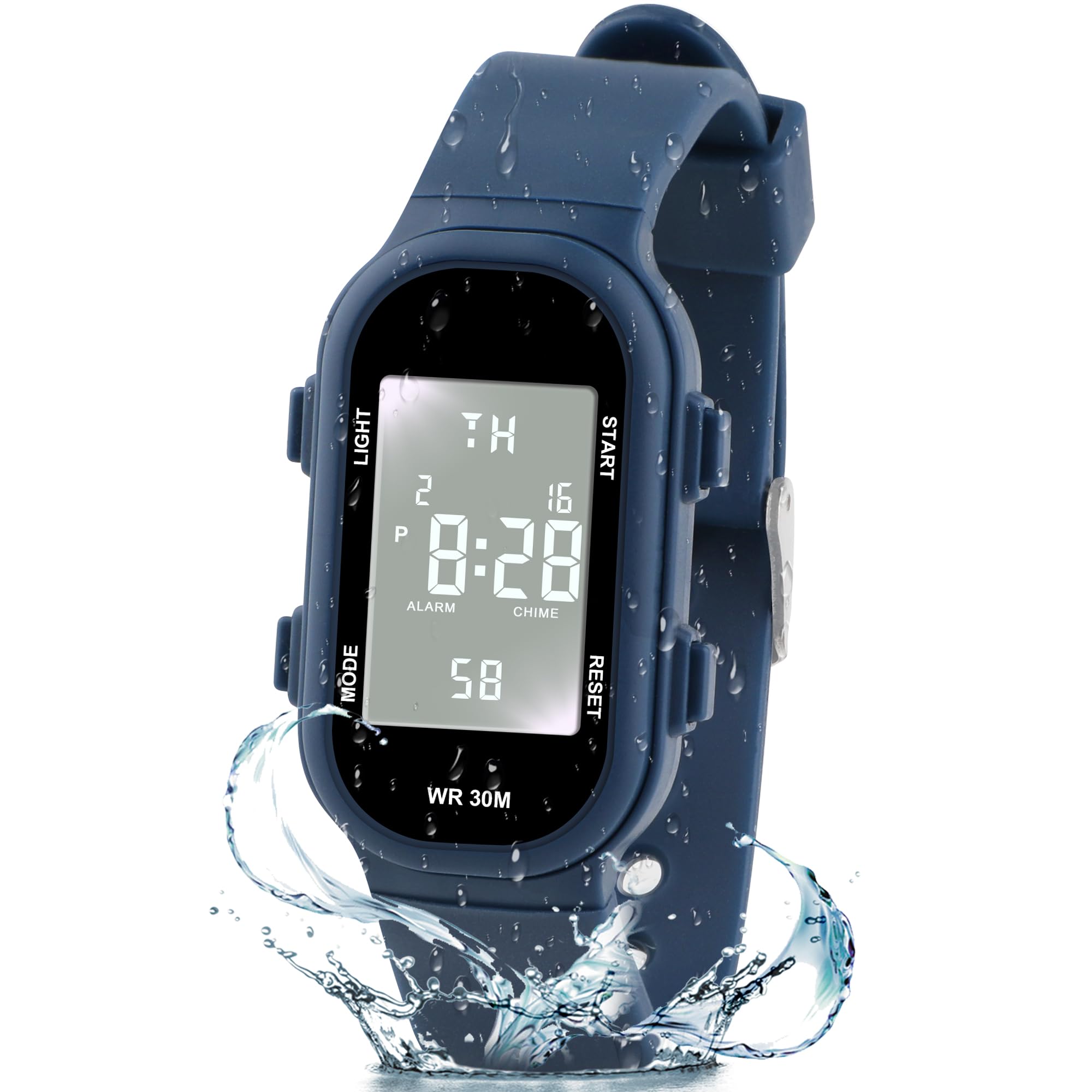 Ayybboo Montre Enfant Garçons Filles pour 7 À 18 Ans | Montre Numérique Enfant avec 30M Étanche, Lumière, Réveil, Minuterie Adaptée À L’usage Quotidien et Aux Activités Extérieures