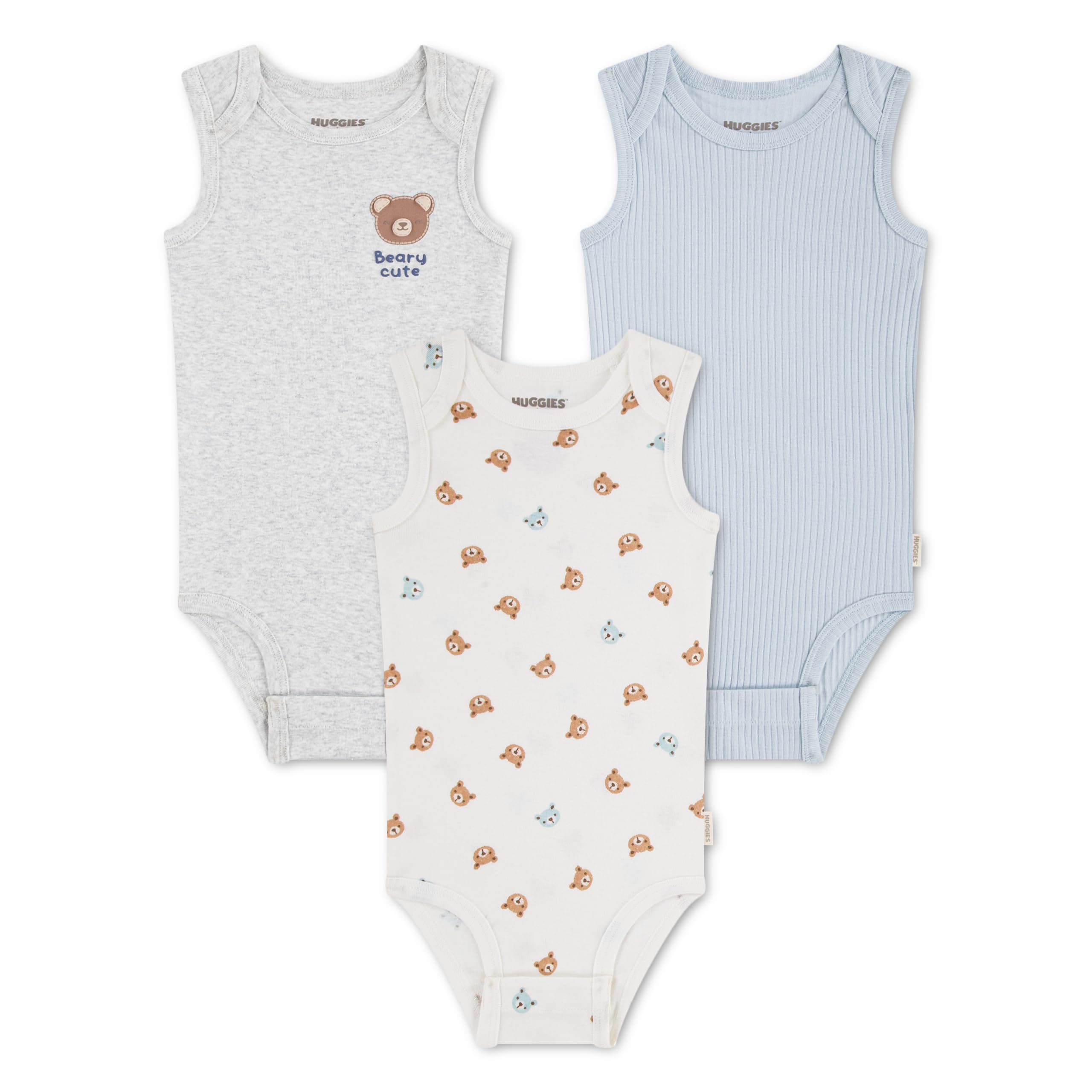 HUGGIES Bodysuit Bretelles (Lot de 3) Blanc Bébé fille