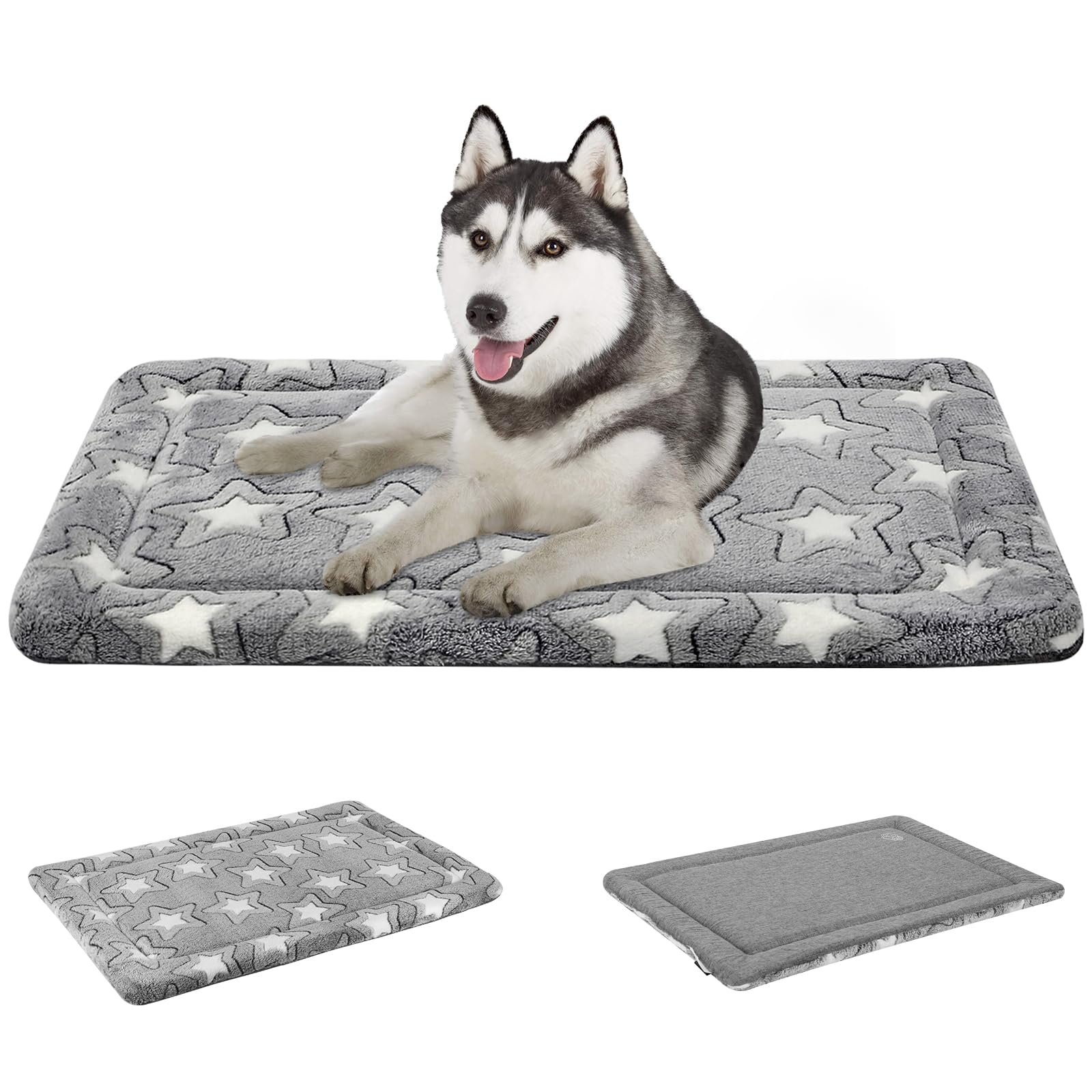 EMPSIGN Tapis de Cage pour Chien | Tapis de niche réversible (frais et chaud), lavable en machine, confortable, moyenne et grande taille, convient pour cage de