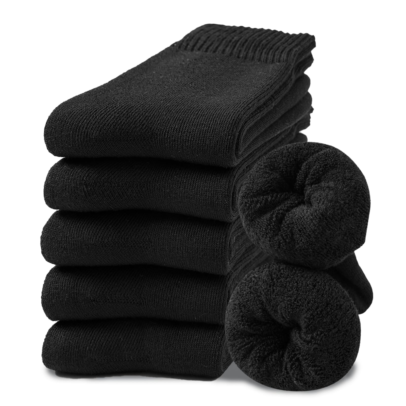 Hocerlu Chaussettes Chaudes Femme, Thermiques Hiver 5 Paires | Épaisses En Laine, Confortables Contre Le Froid, Taille 35-42, Idéales Comme Cadeau Femme Pour L'Hiver