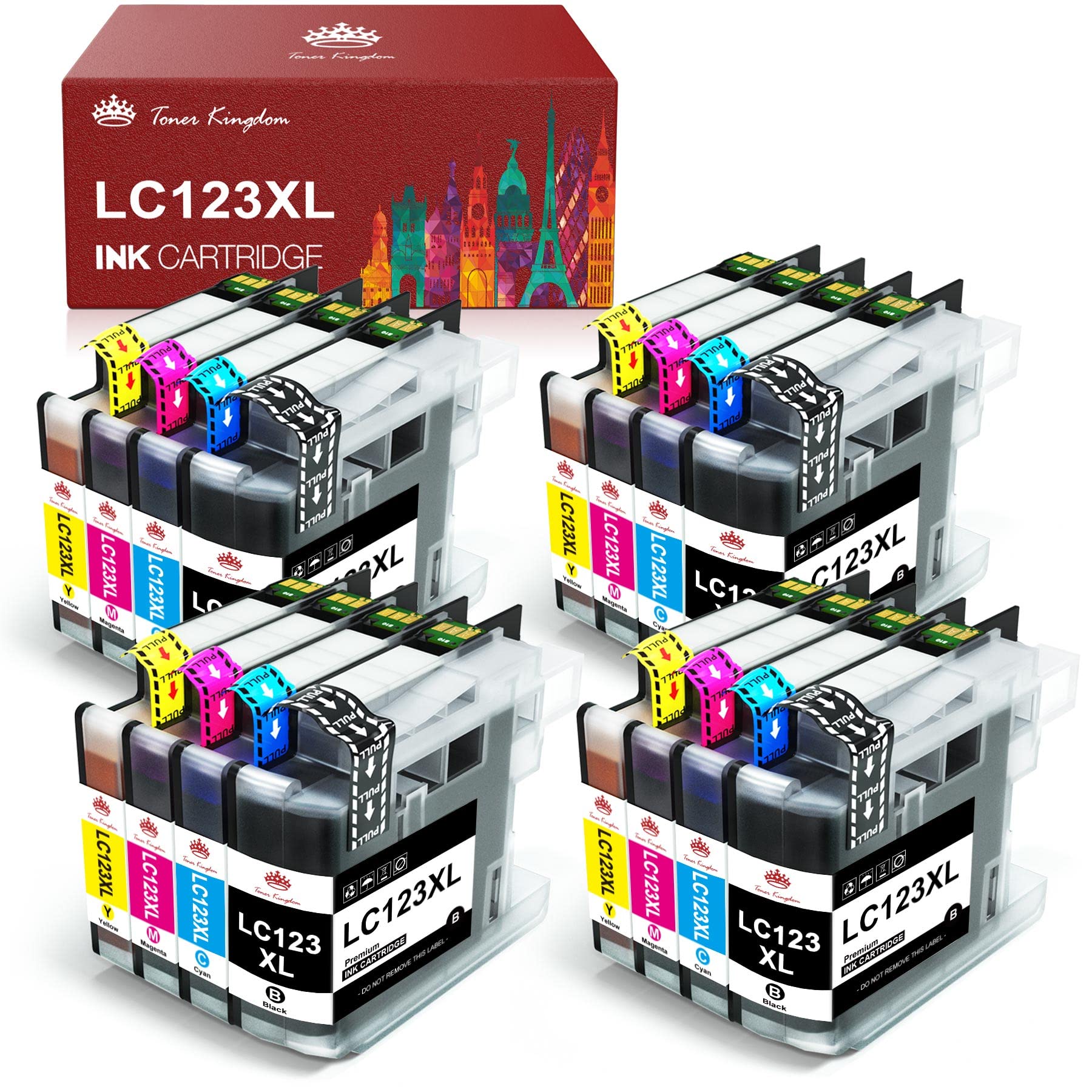 Cartouches LC123 LC123XL Compatibles avec Les Cartouches Brother LC123 | pour Brother MFC-J6720DW MFC-J6920DW MFC-J6520DW MFC-J4410DW MFC-J4510DW MFC-J4610DW DCP-J4110DW DCP-J552W DCP-J132W
