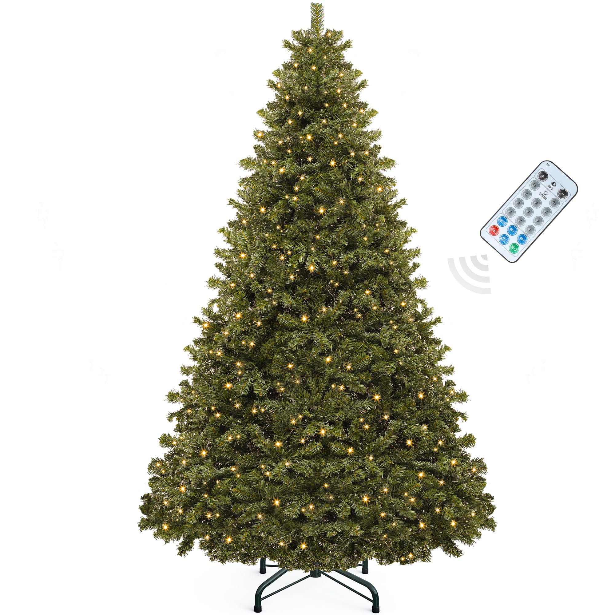 YITAHOME Sapin de Noël Artificiel de 182 cm avec 250 LED - Environ 880 Pointes - Sapin réaliste avec Cadre système de Pliage et Support en métal - Montage Rapide pour la Maison, Les magasins - 182 x