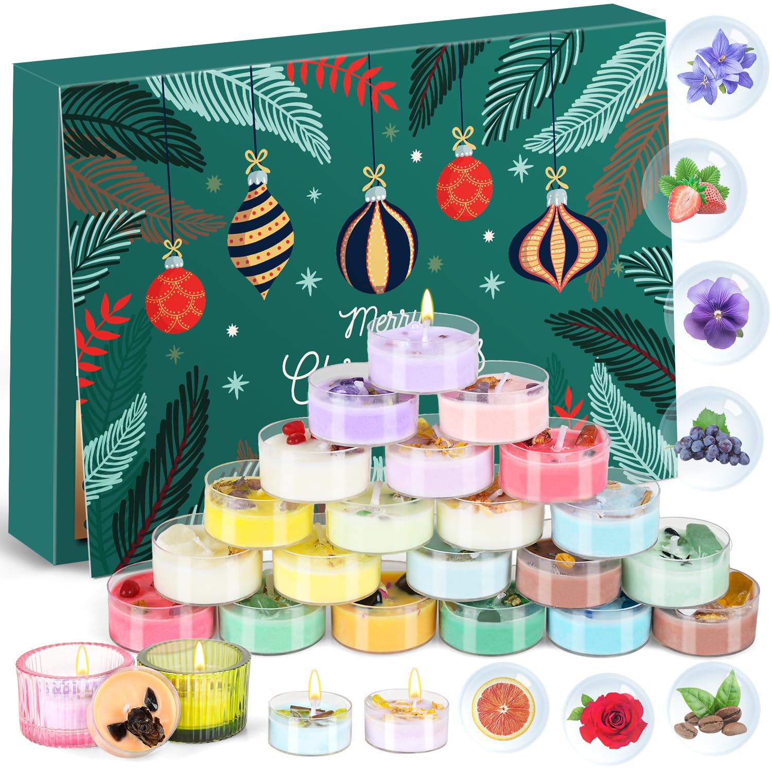 iZoeL Calendrier de l'Avent Bougie, Calendrier Avent Femme Bougie Parfumées | Calendrier de l'Avent, Cadeau Noel, Bougies Parfumée, Cadeaux Noel, Fille Mère Grand-mère Tante Sœur Épouse Petite amie