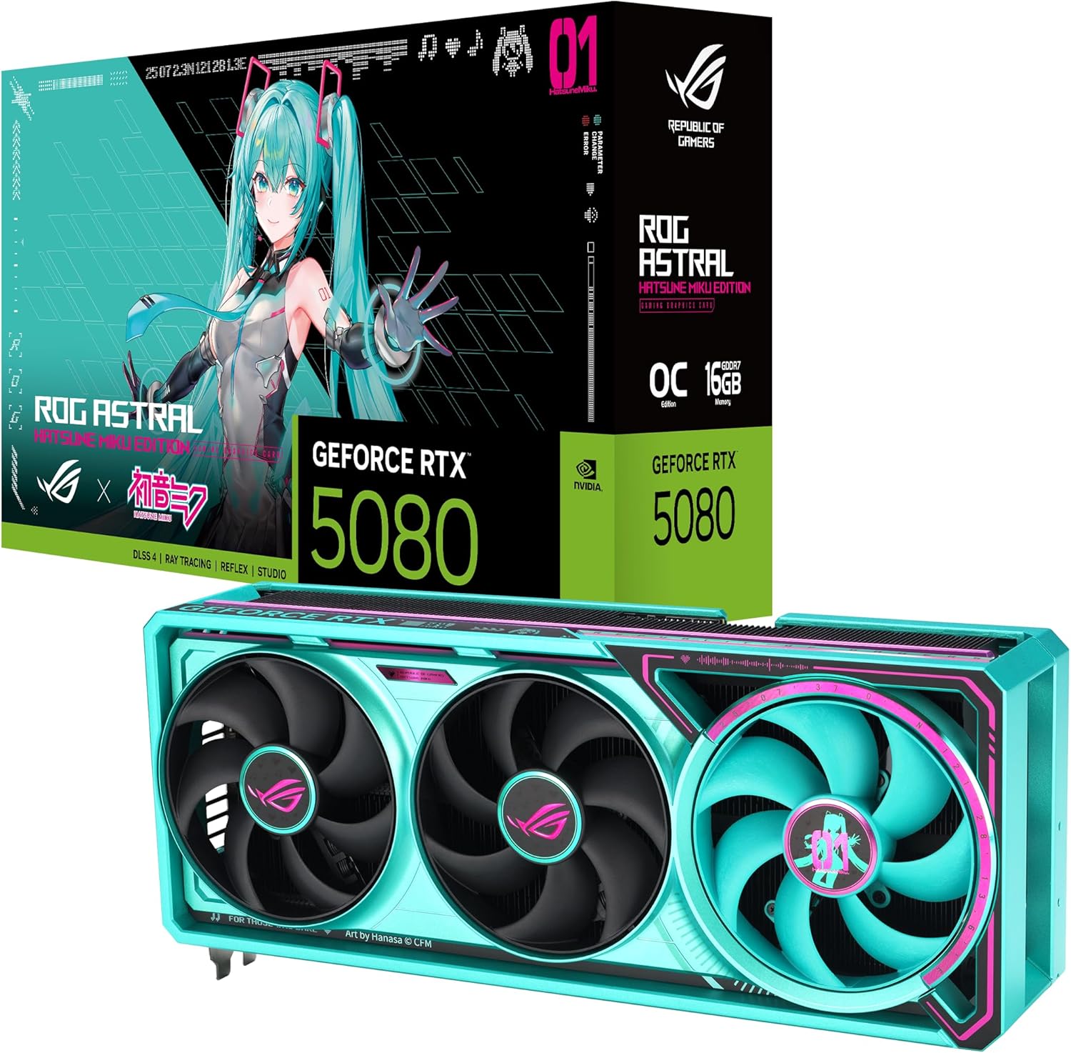 ASUS GeForce RTX 5080 ROG Astral OC Hatsune Miku Edition