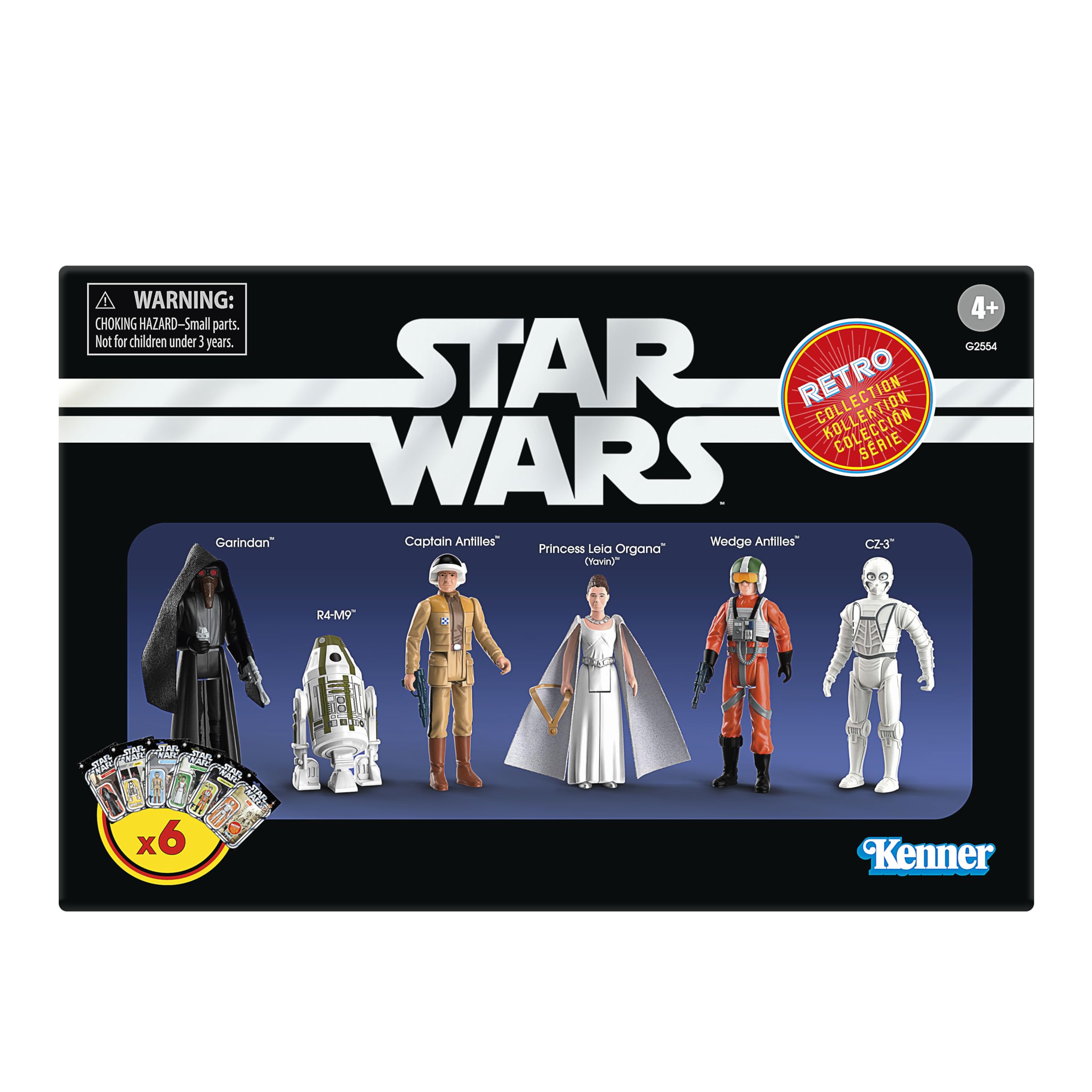 Star Wars Retro Collection, Un Nouvel Espoir, Pack de 6 Figurines de Collection à échelle 9,5 cm inspirées de l'Épisode IV