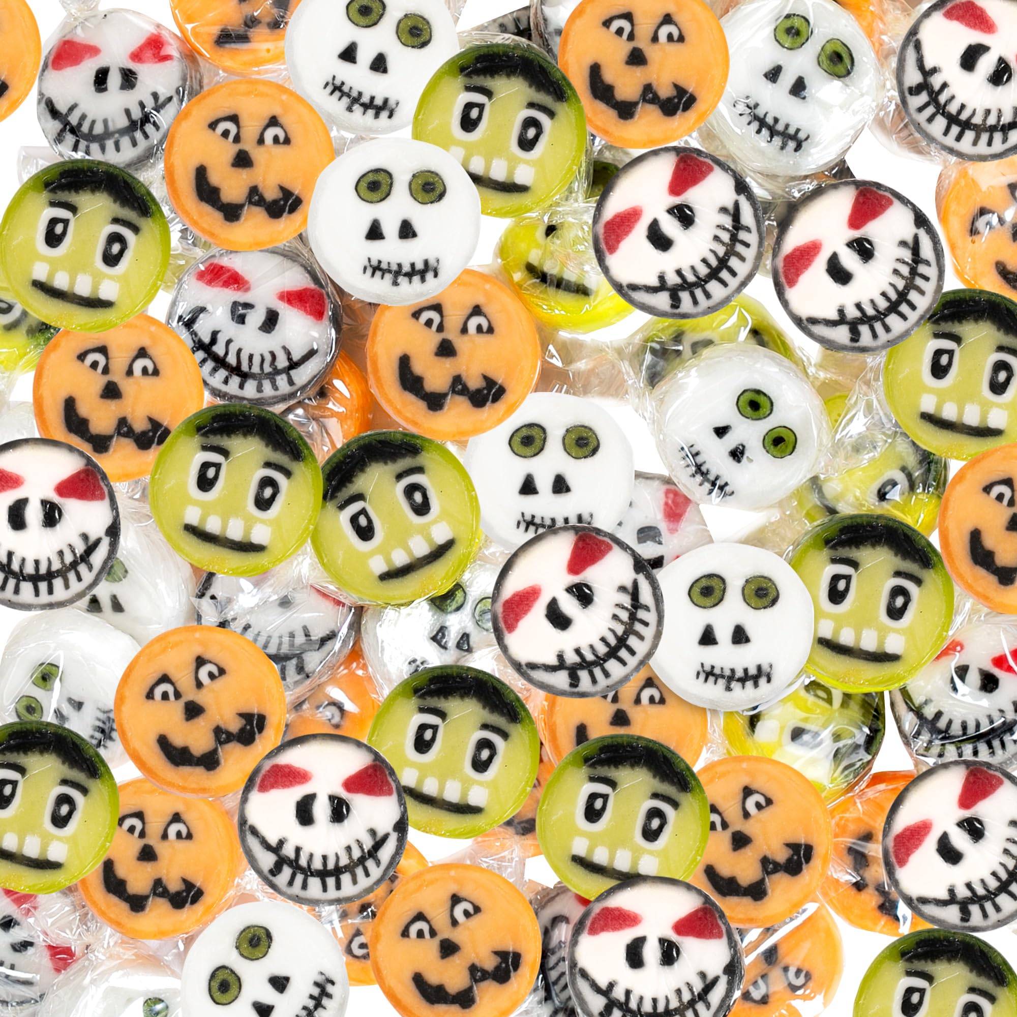 FOOD crew Rocks Bonbons Halloween avec 4 Motifs - 500 g - Bonbons effrayants pour Halloween - Végétaliens avec arômes et colorants naturels - idéaux comme décoration pour une fête
