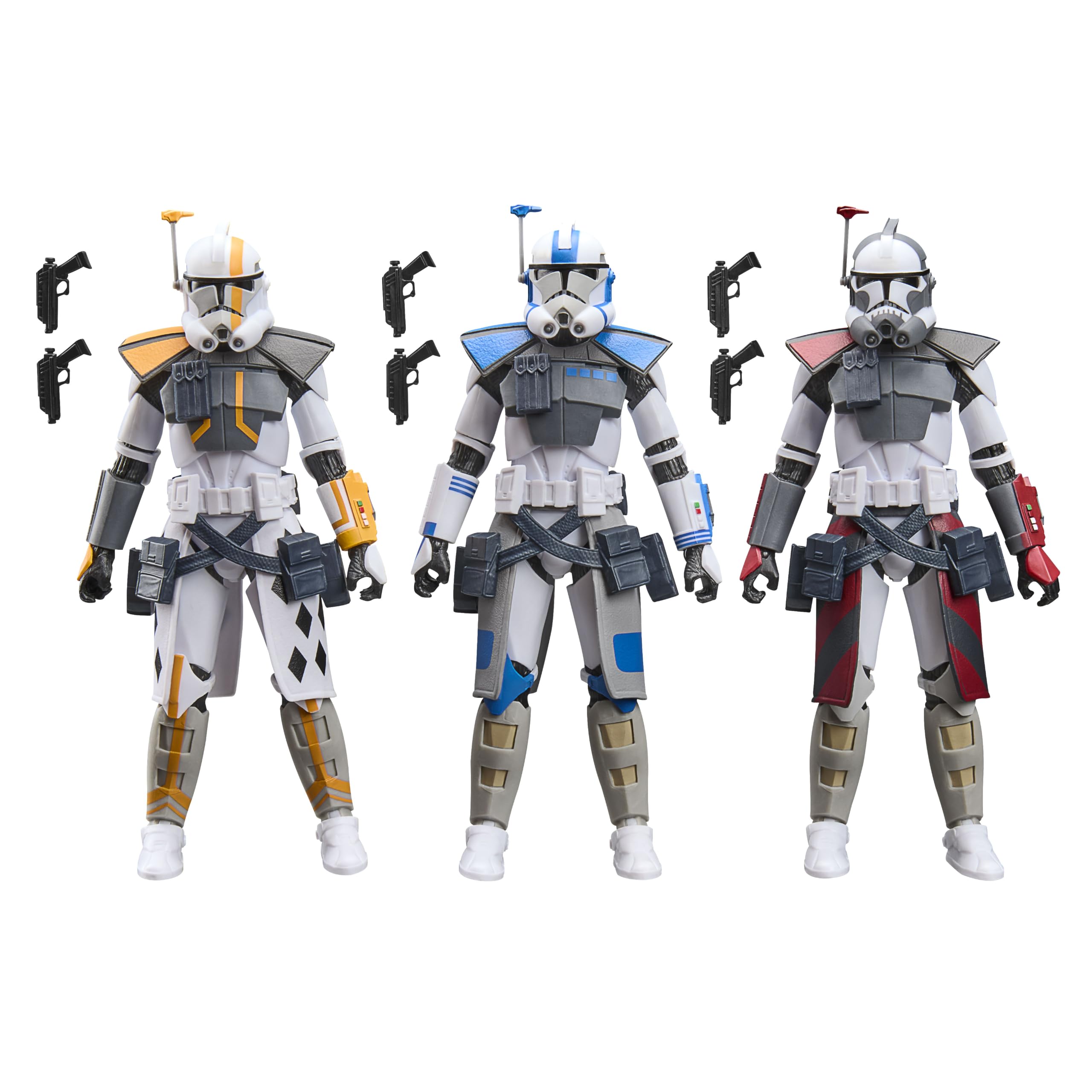 Star Wars The Black Series, Pack de 3 Figurines de Collection Premium Arc Trooper Havoc, Colt et Blitz de 15 cm, The Clone Wars
