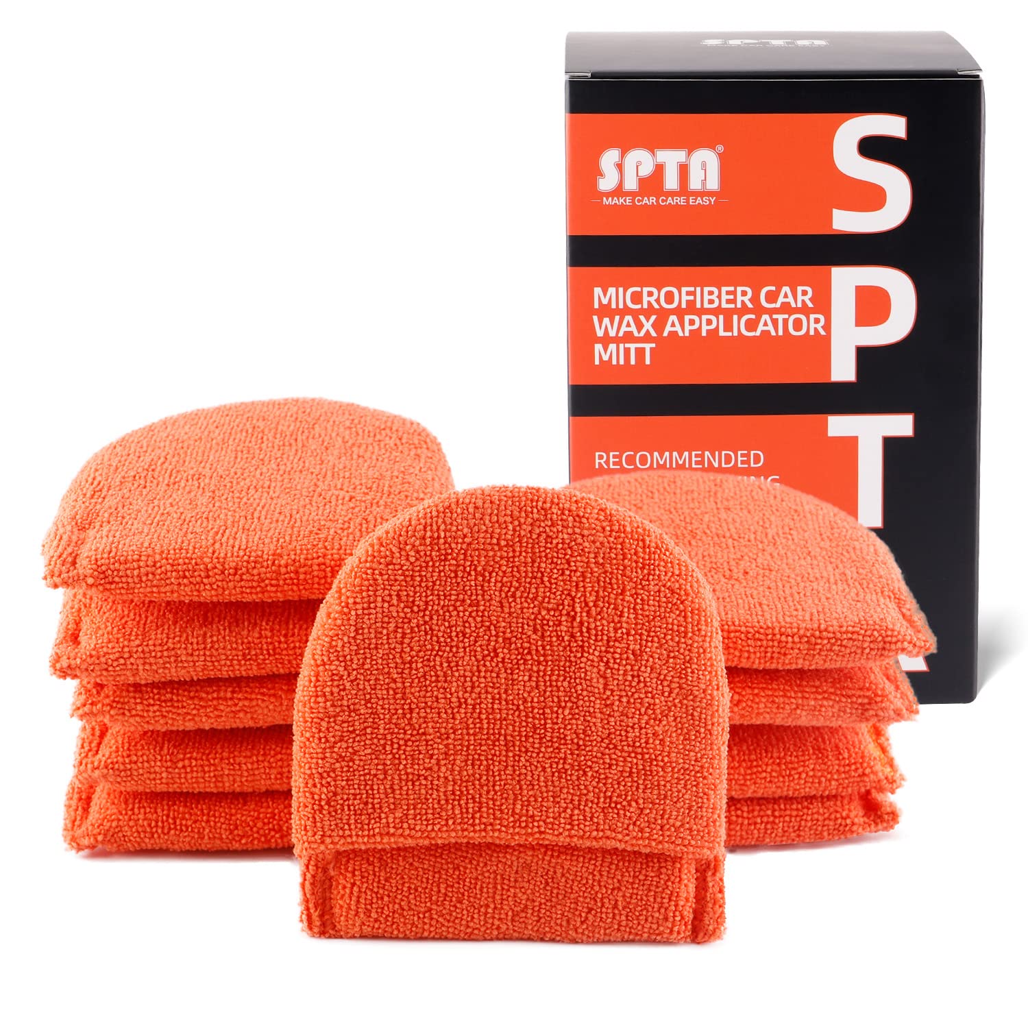 éponge de polissage, SPTA 10 Pièces éponge Applicateur de Cire en Microfibre de 125mm, tampon d'application de cire pour cires, produits de polissage, nettoyant peinture --A1581SET
