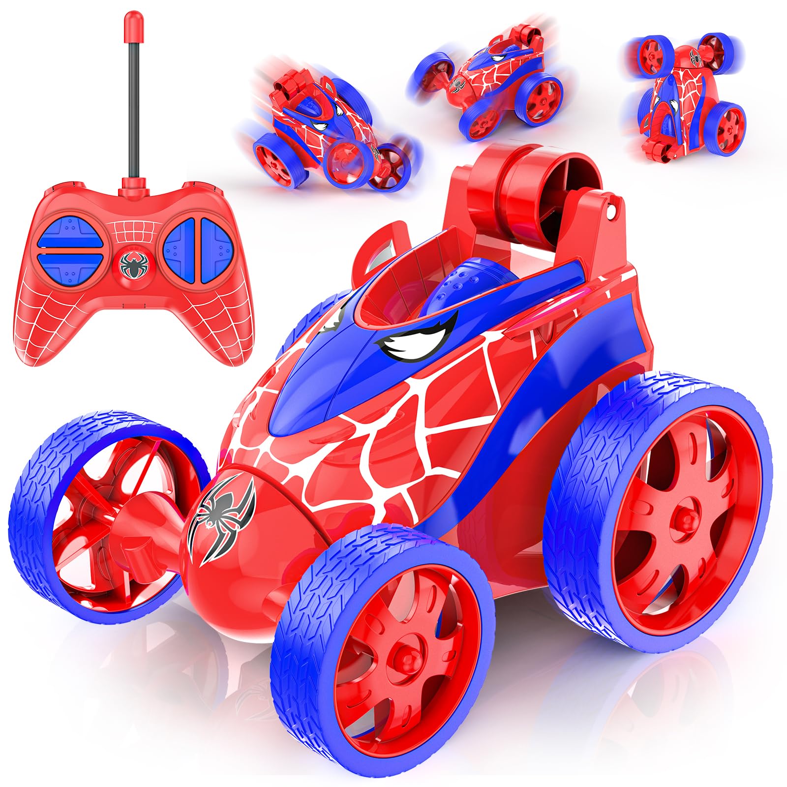 Buoeuik Spider Voiture Telecommandé Enfant, Mini RC Stunt Car 360°Rotation | Jouet Garçon 3 4 5 6 7 ans Fille Cadeau Anniversaire Noel Jeux Véhicule Téléguidée Intérieur Extérieur