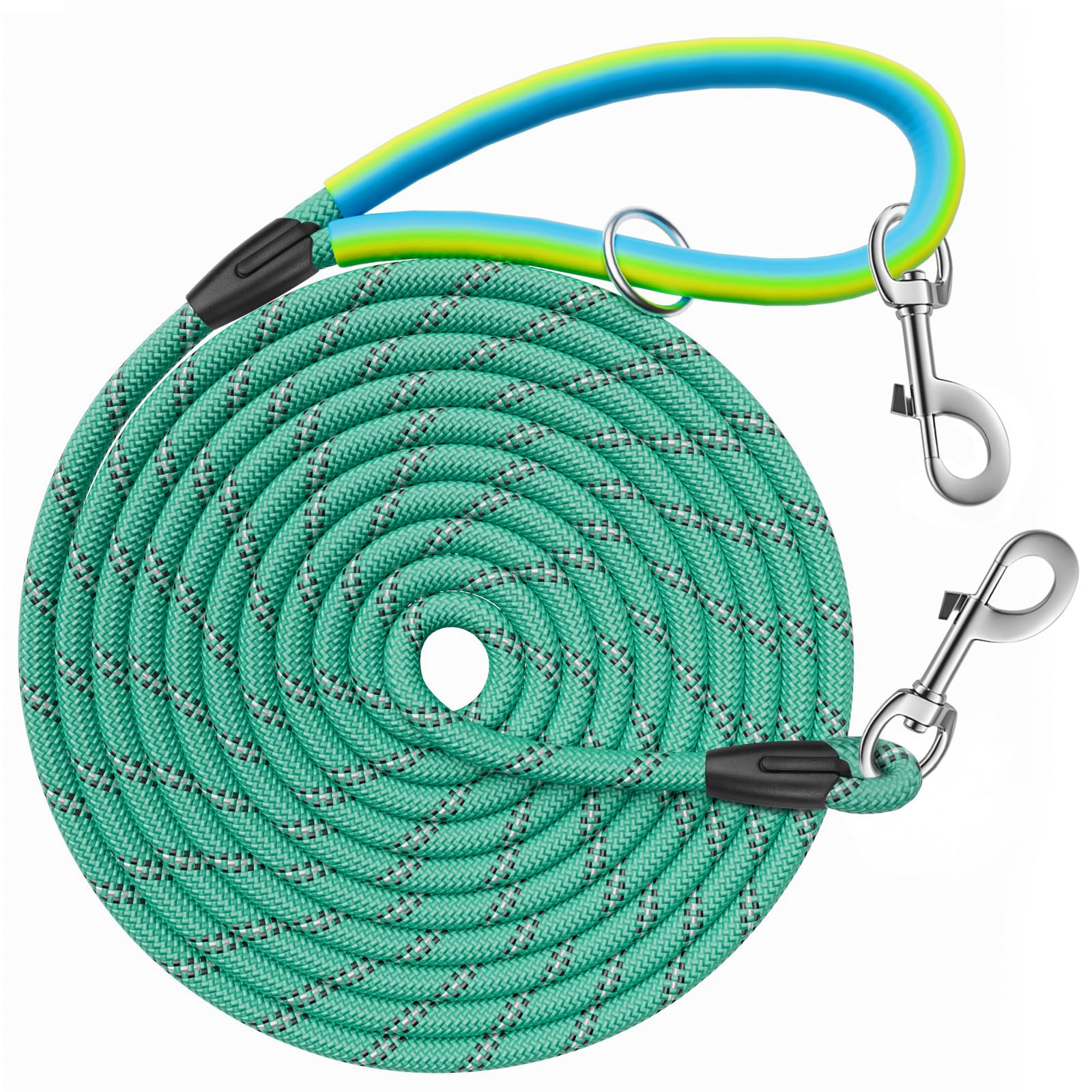 Aystkniet Longe pour Chien avec Crochets Pivotants aux Deux Extrémités | Laisse de Dressage avec Poignée Confortable et Fil Réfléchissant, 5M/10M/15M/20M/30M Laisse Chien pour Rappel, Randonnée
