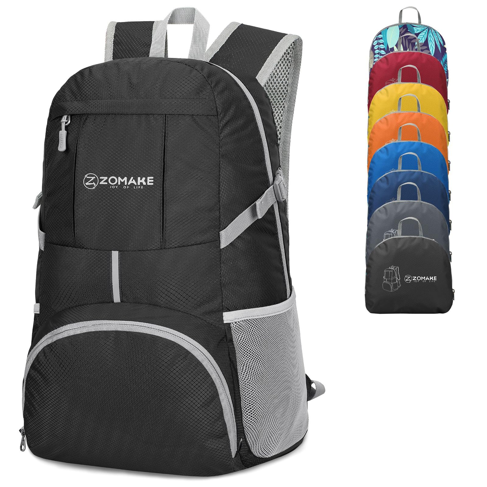 ZOMAKE 35L Sac a Dos Pliable Léger Sac à Dos De Randonnée Packable Daypack Pour Femme Homme Sports Et Plein Air(Noir)