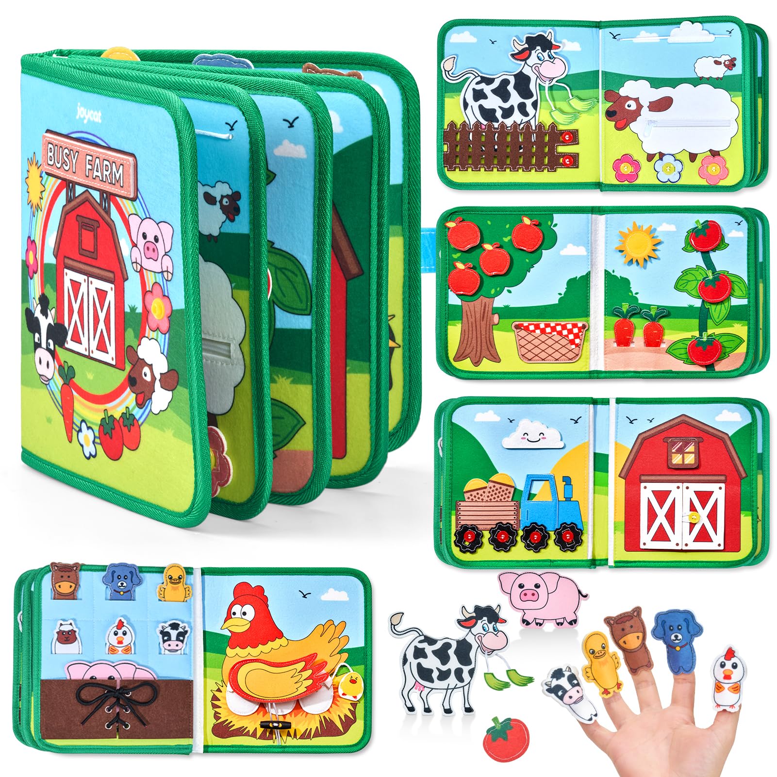 JoyCat Busy Board Montessori âge 1 an, Livre Montessori Jouet Enfant 1 2 3 Ans, Busy Book Jouets d'Activité et de Développement, Cadeau Enfant Garcon Fille