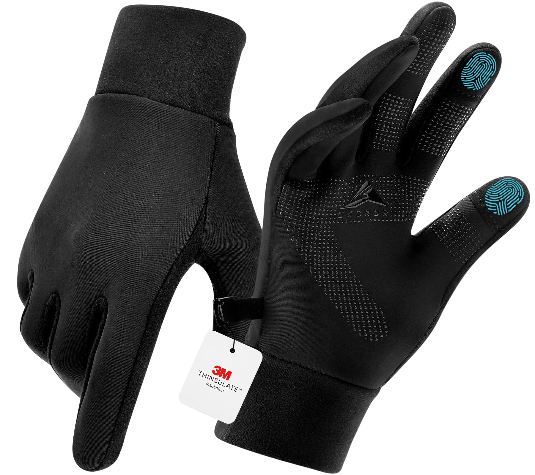 GXCROR 3M Thinsulate Gants d'hiver, gants de cyclisme, gants de course, antidérapants et compatibles avec écran tactile, adaptés pour le cyclisme, la course, la pêche et la moto
