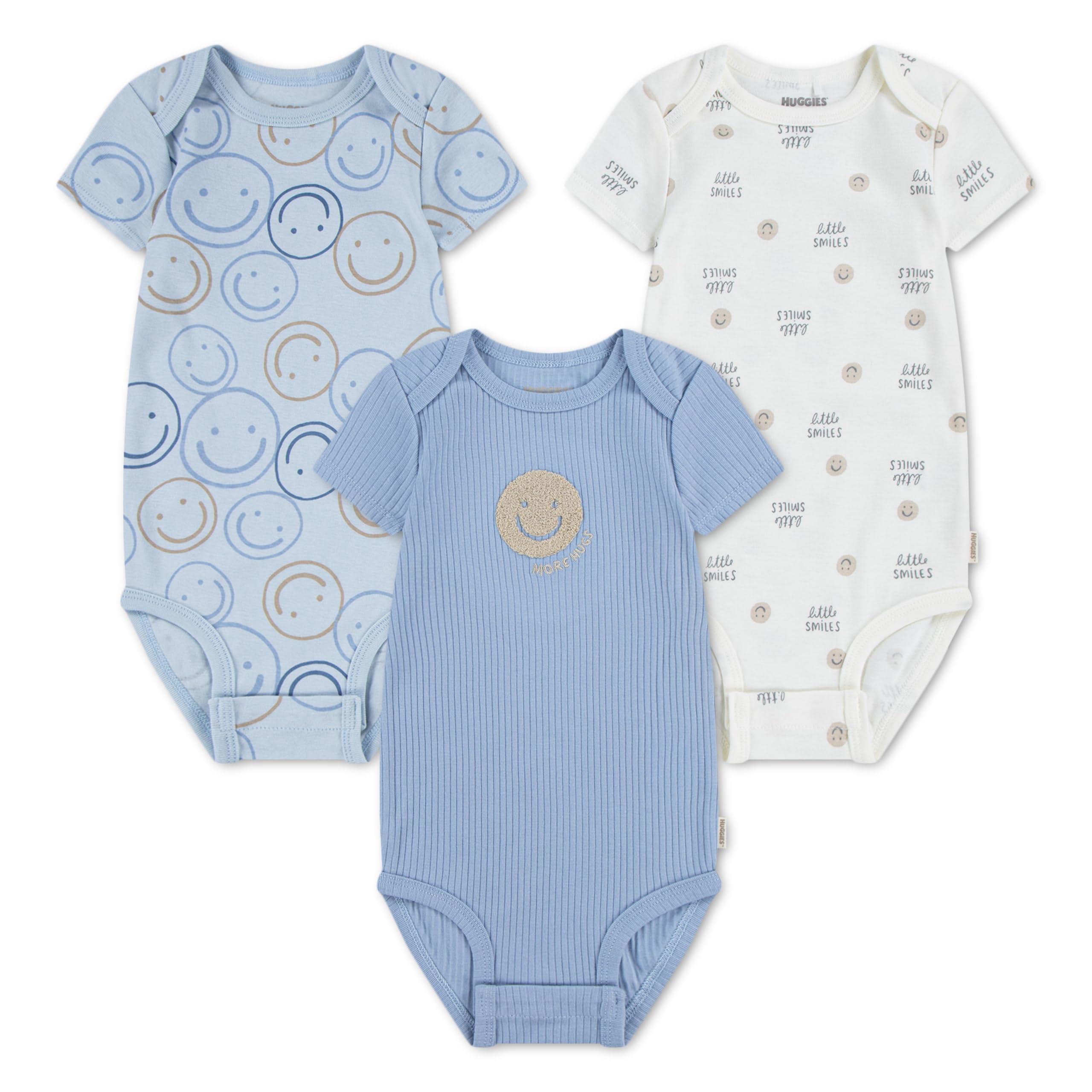 HUGGIES 2d014 HUGGIES Lot de 3 bodies Bébé garçon (lot de 3)