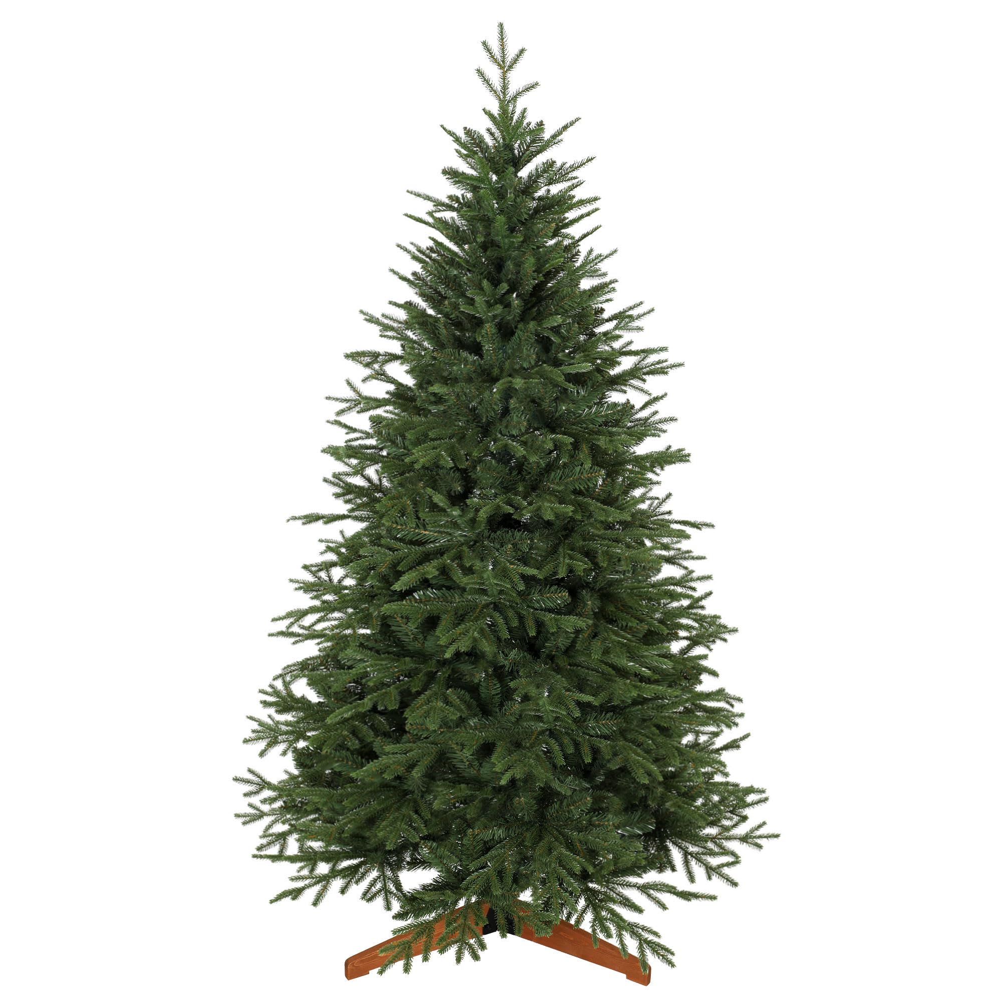 HOMCOM Sapin de Noël Artificiel 180cm 2081 Branches Articulées en PE et PVC | Arbre de Noël, Support en Bois Robuste, Ignifuge, Facile à Monter, Extrémités Recourbées Anti-Rayures, pour Maison, Bureau