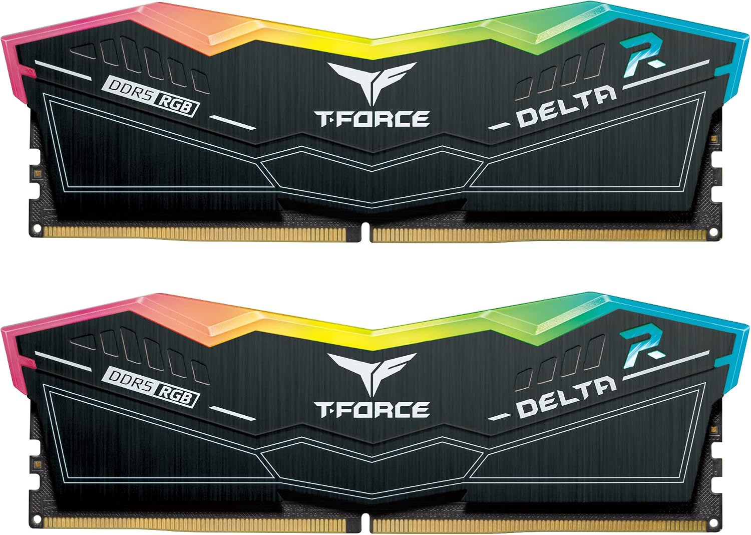 TEAMGROUP T-Force Delta RGB DDR5 32 Go (2 x 16 Go) 6400 MHz (PC5-51200) CL40 pour Ordinateur de Bureau Z690 - FF3D532G6400HC40BDC01