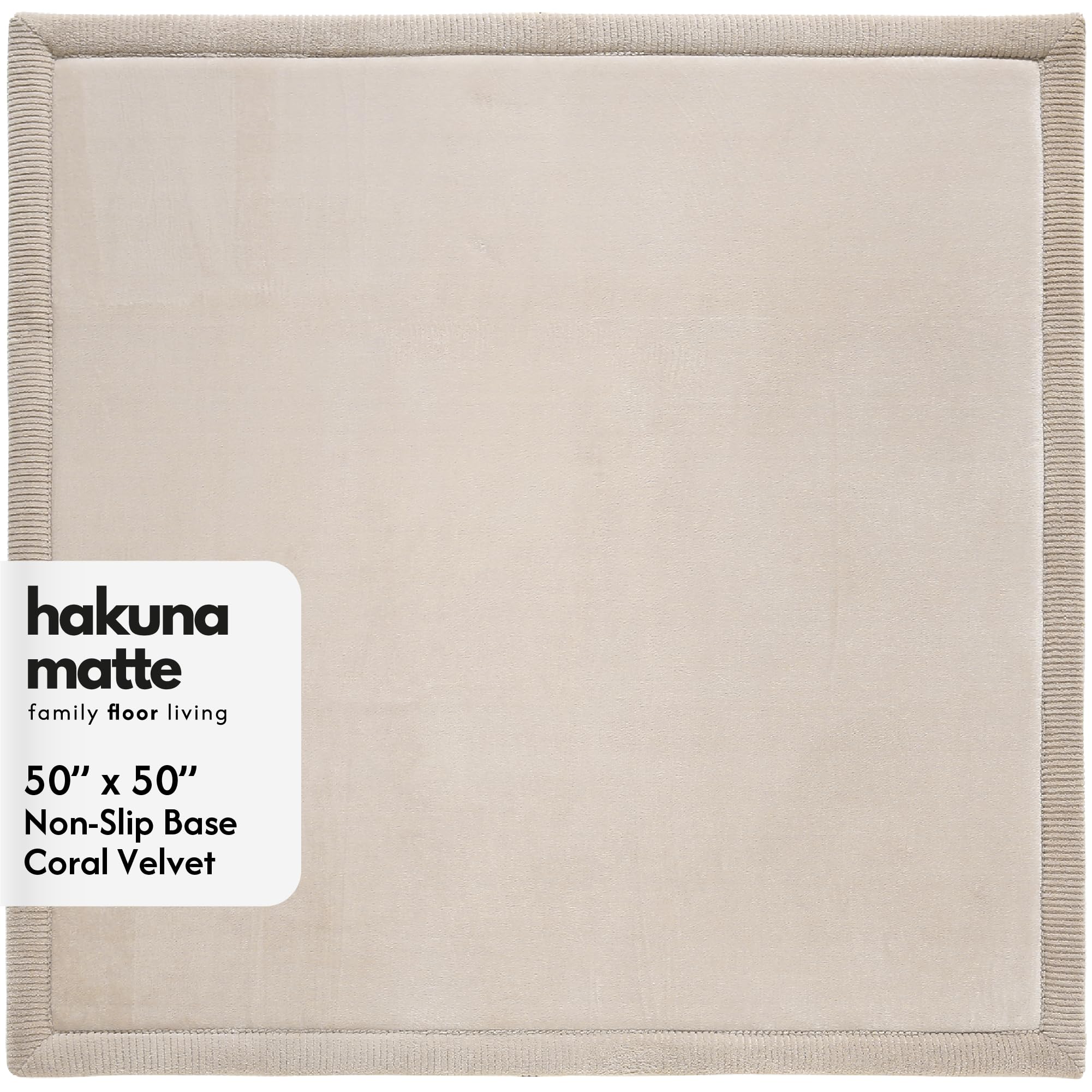 Hakuna Matta Tapis de jeu bébé Nuage 127x127 cm Beige Tatami | Mousse haute densité, certifié OEKO-TEX 100 – Hydrofuge, très facile d'entretien, antidérapant et sûr comme tapis de sol