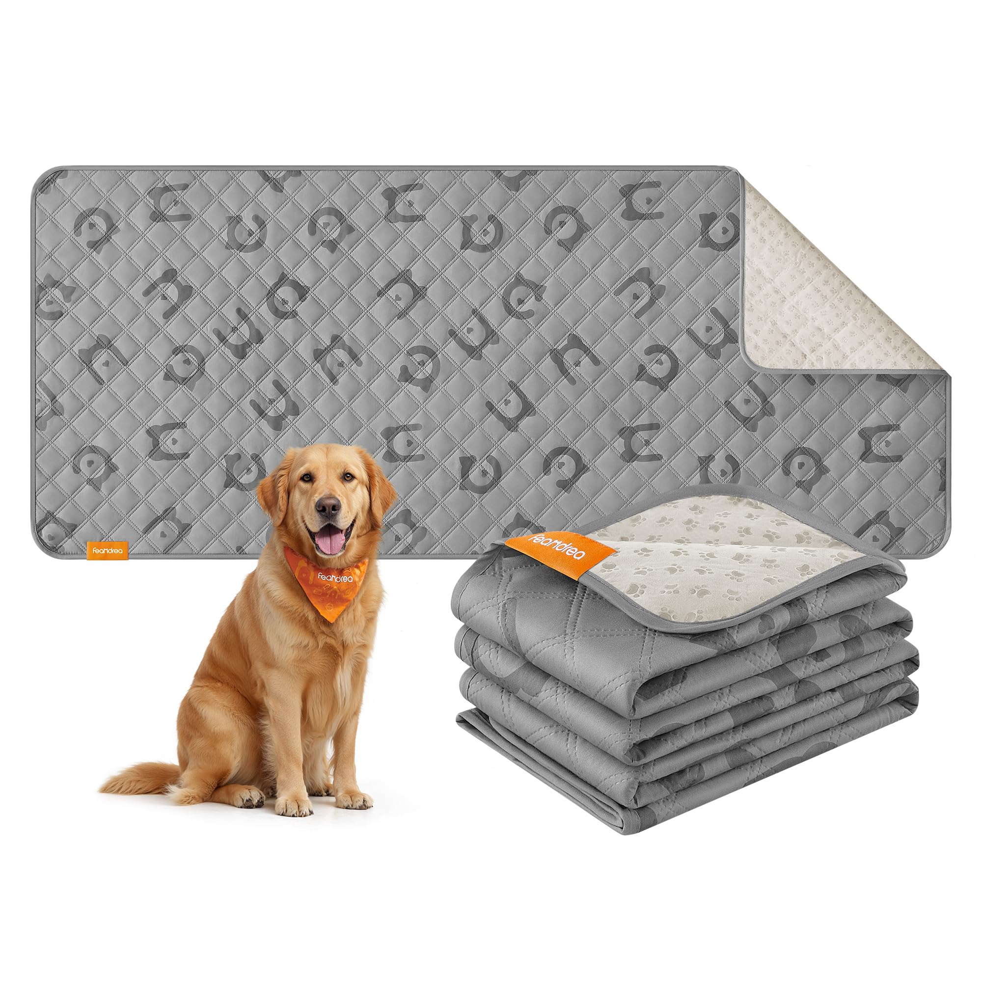 Feandrea Couverture Chien Imperméable, Lavable, 178 x 76 cm | Housse de Protection pour Canapé, Font Antidérapant, Conception Matelassé, Gris Tourterelle, Collection BASCO PPB025G01