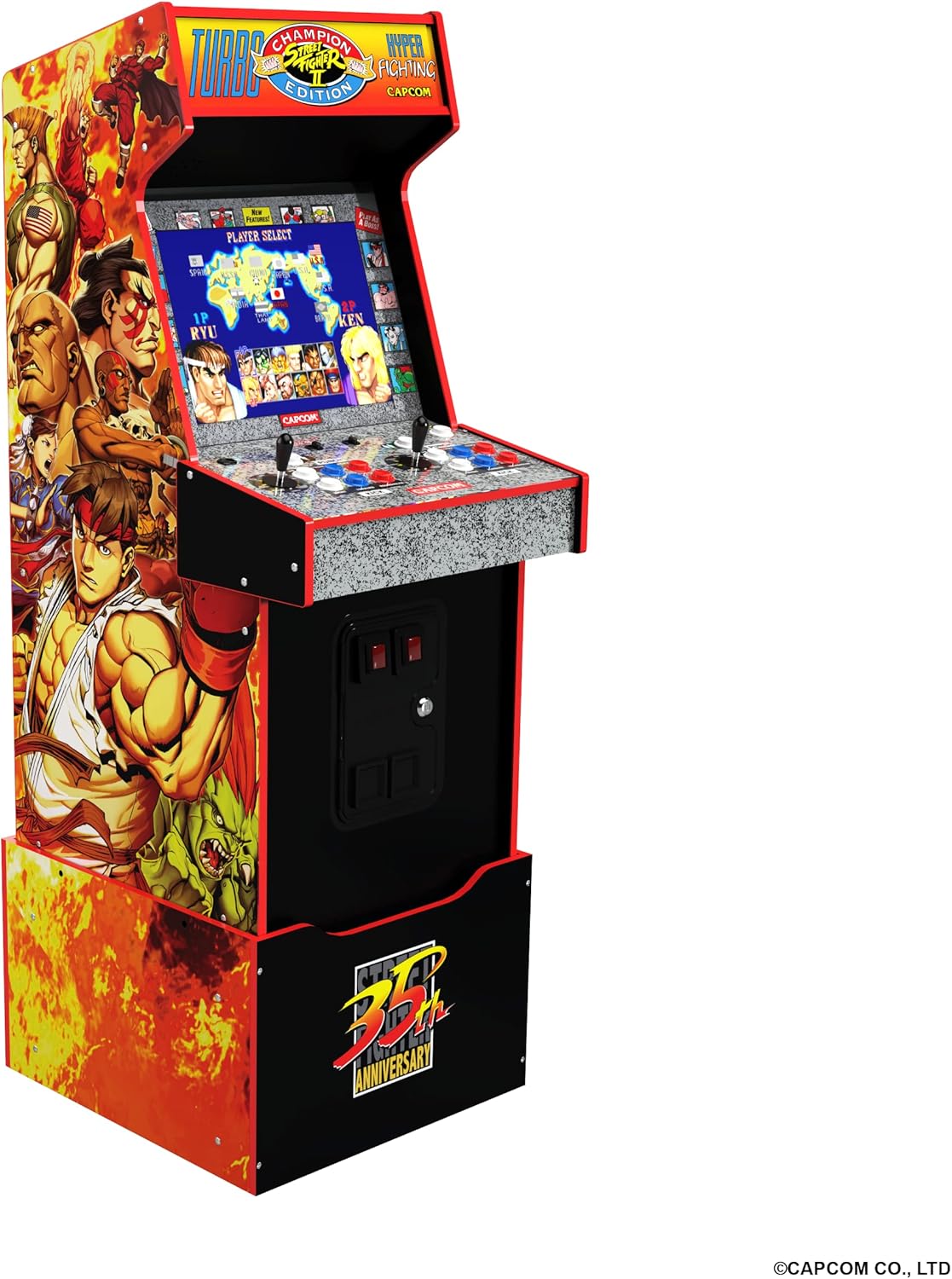 Arcade1Up Arcade Machine Capcom Legacy Arcade Game Yoga Flame Edition