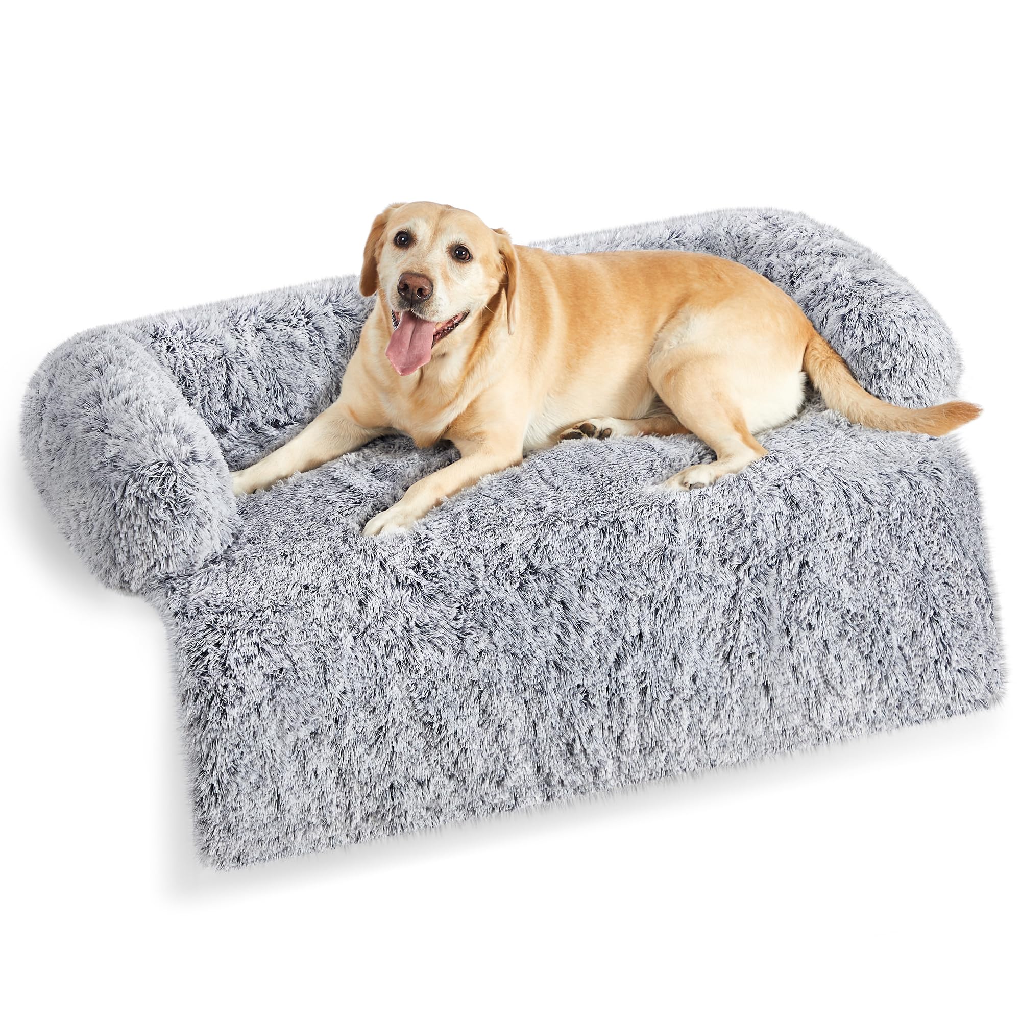 Feandrea FluffyHug Panier pour Chien, Taille XXL, 122 x 95 x 18 cm | Tapis, Couverture de Protection pour Canapé, Tissu Peluche, Gris Ombré, Collection BOBBEE PGW224G01