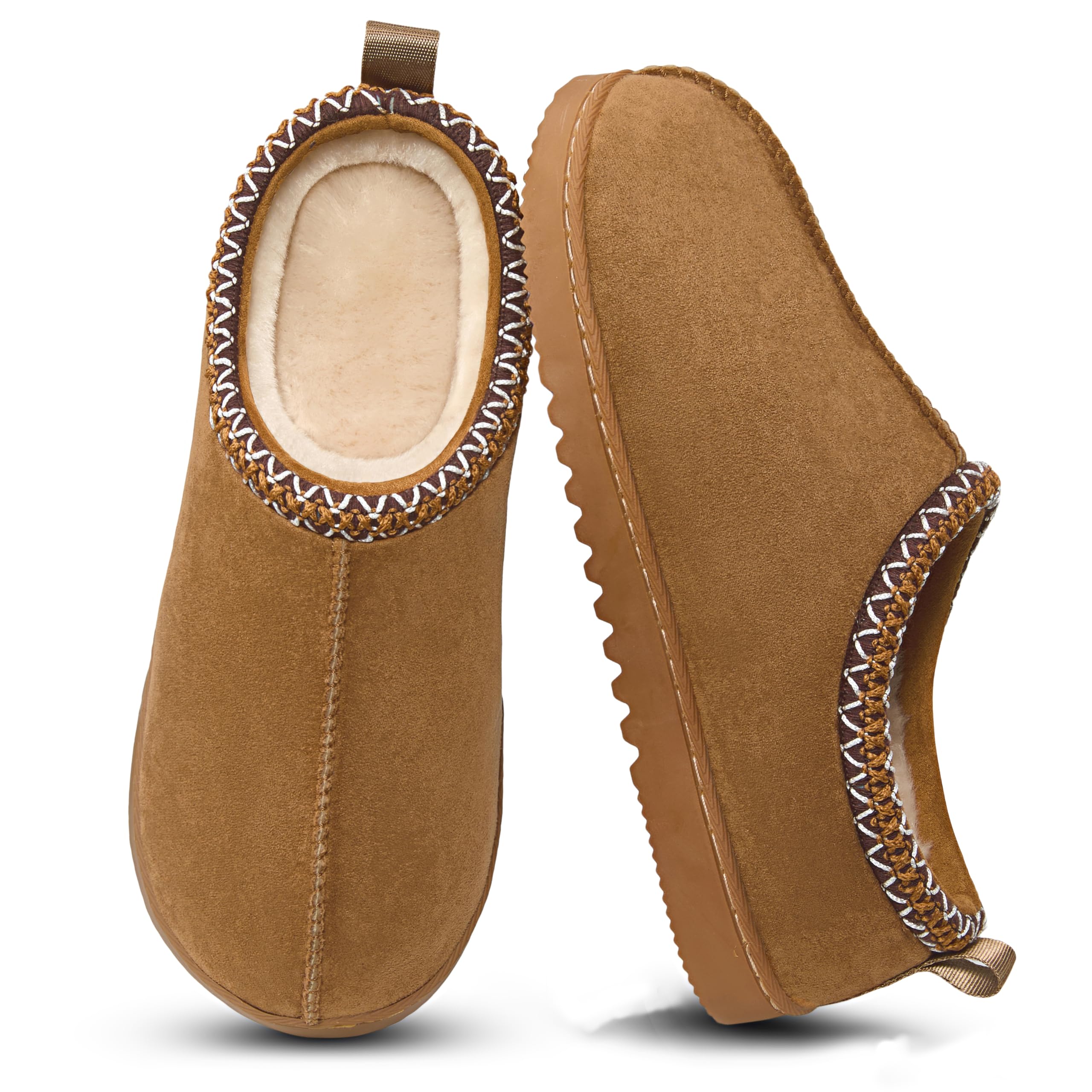 Coswind Chaussons Femme Hiver Chaud Fourrés Mousse Mémoire Mule Pantoufles | Faux Suède, Confortable Doublure en Fourrure Slippers, Tendance, Antidérapantes, Intérieur/extérieur