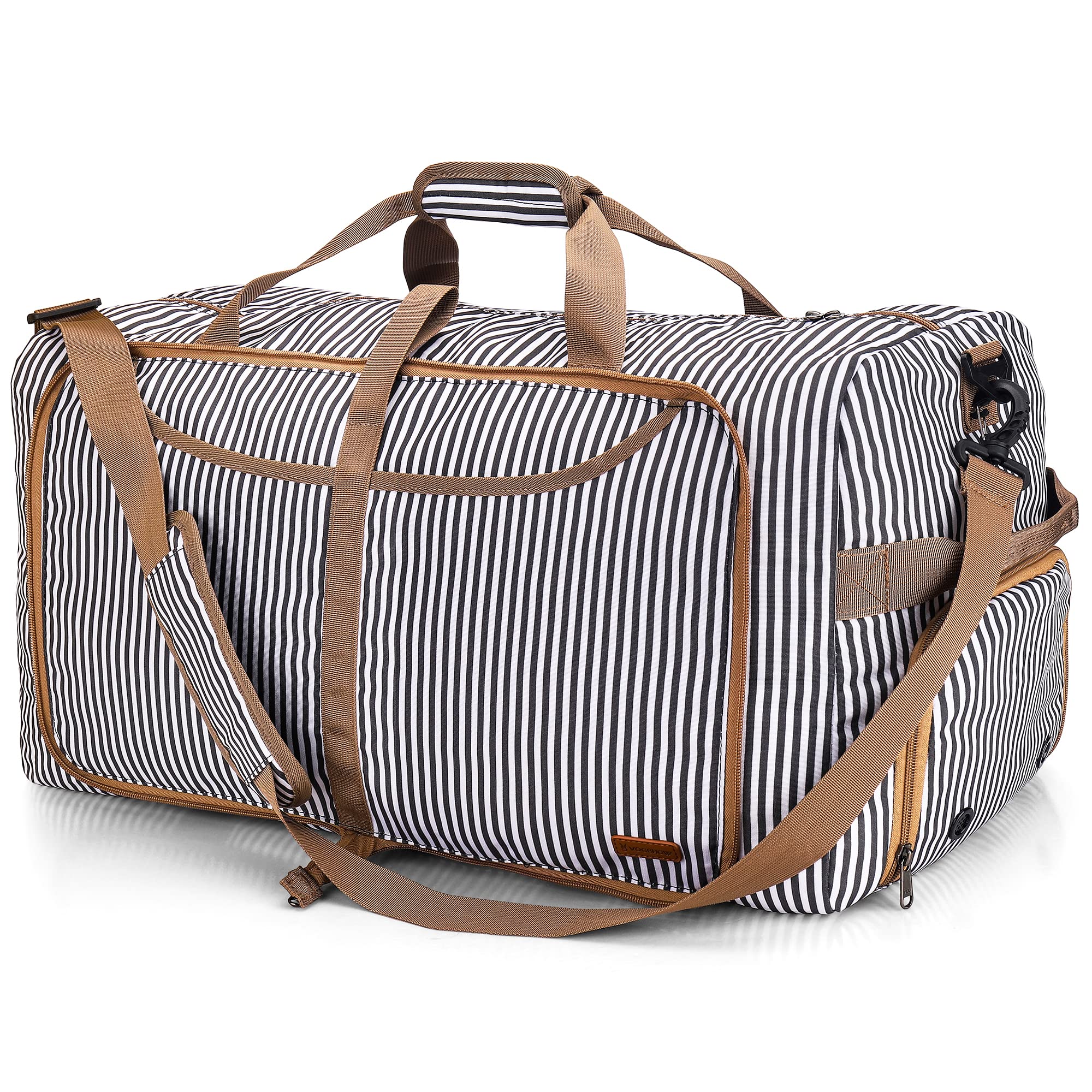 Vogshow 120L Grand Sac de Voyage Pliable | Étanche, Léger, avec Compartiment Chaussures | Sport & Week-end pour Homme Femme