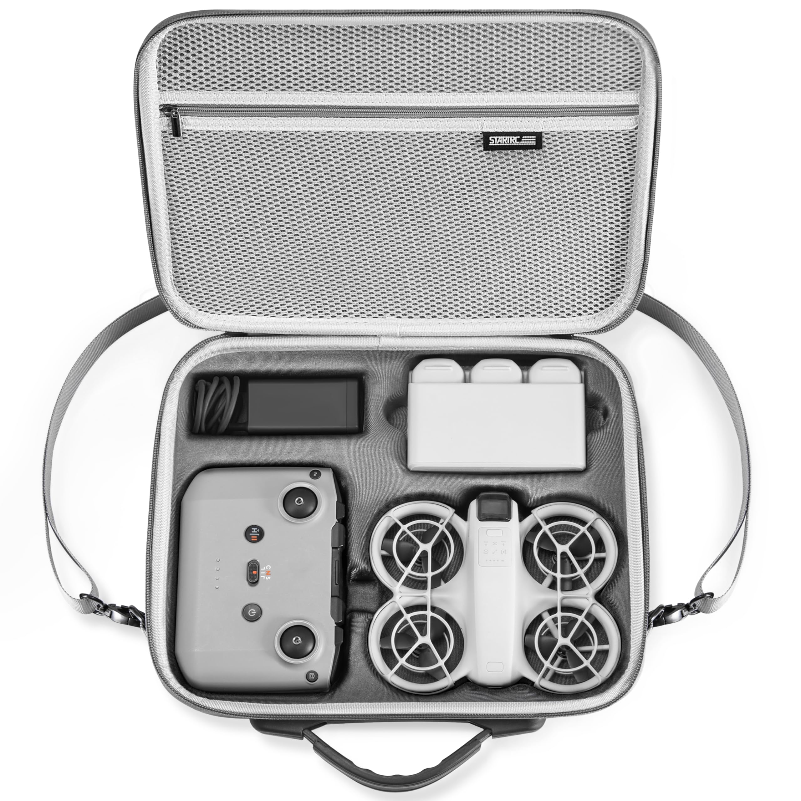 STARTRC Neo étui pour DJI Neo Fly More Combo, Mallette de Protection Portable en PU pour Neo Accessoires, Compatible avec télécommande RC-N3, Batterie,Station de(Non Compatible avec NEO2)