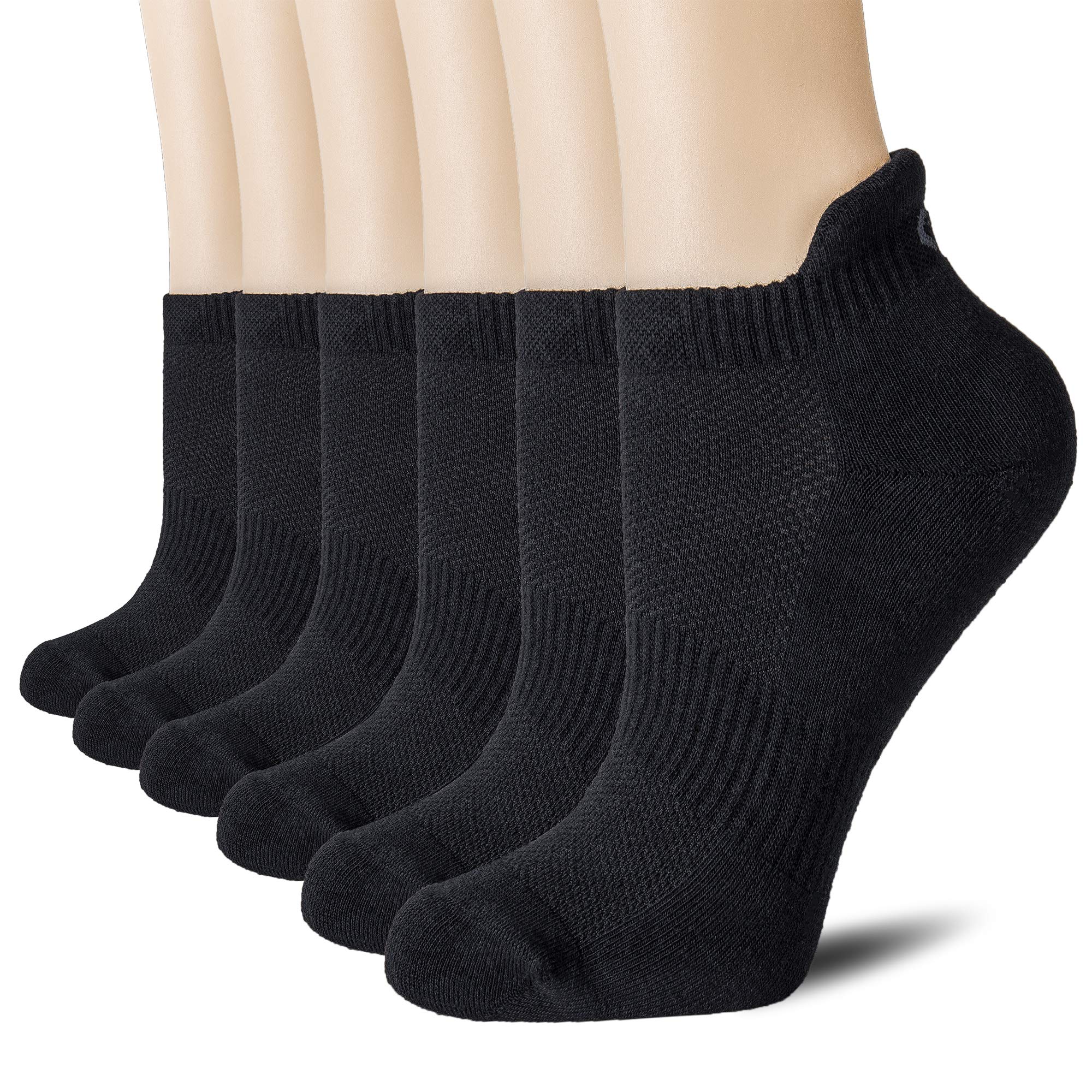 CS CELERSPORT Chaussettes de Course, Longueur Cheville, Coupe Basse Avec Bande de Talon – pour Homme et Femme, 6 Paires